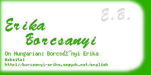 erika borcsanyi business card